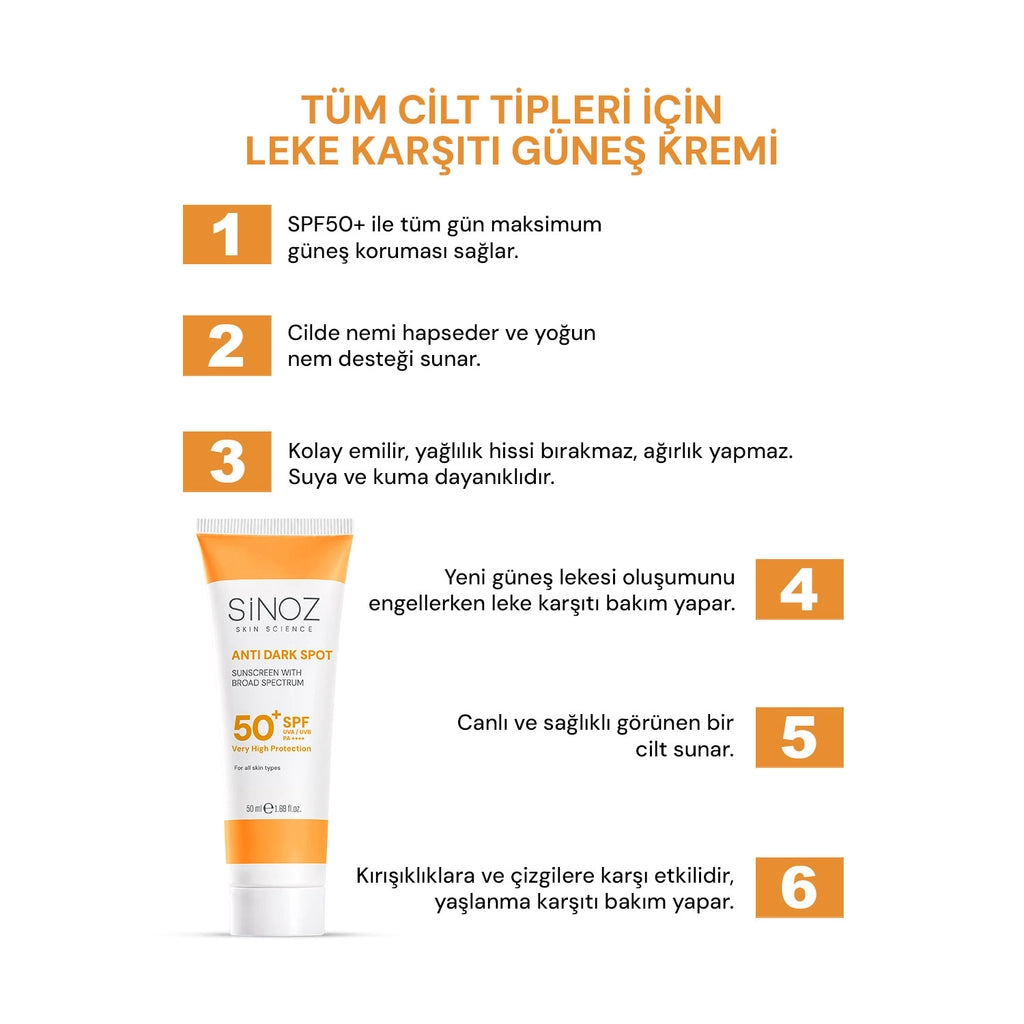 Sinoz SPF50+ Anti-Blemish Face Sunscreen 50 ml