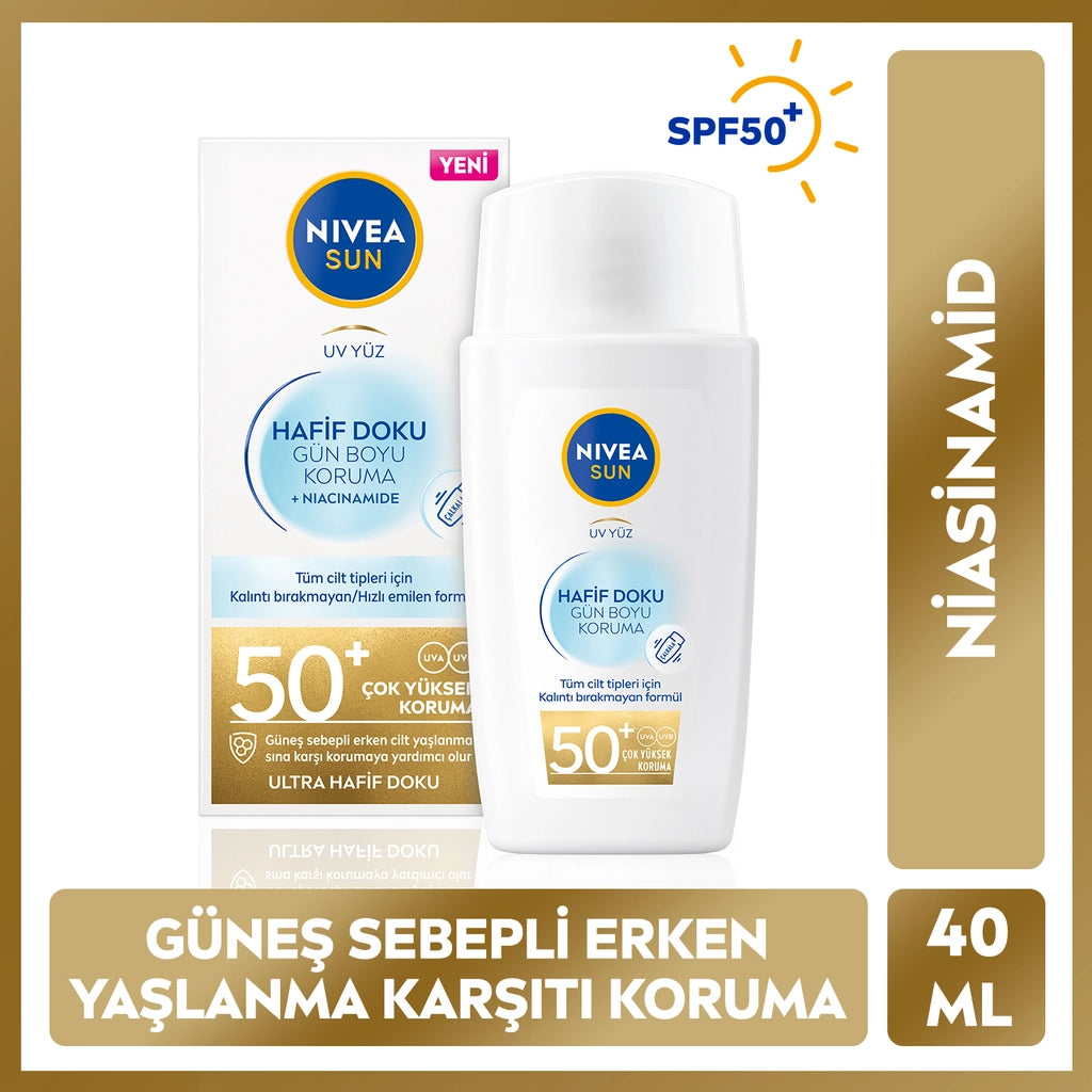 Nivea Sun Light Textured Sunscreen Face Cream 50SPF 40 ml