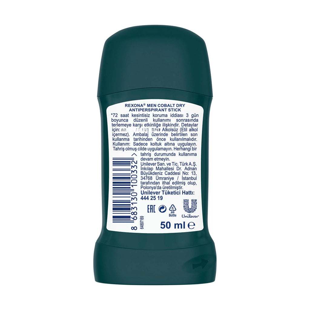 Rexona Men Male Stick Deodorant Cobalt Dry 50 ml