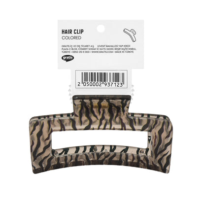 Eklips Zebra Rectangular Latch Buckle Brown