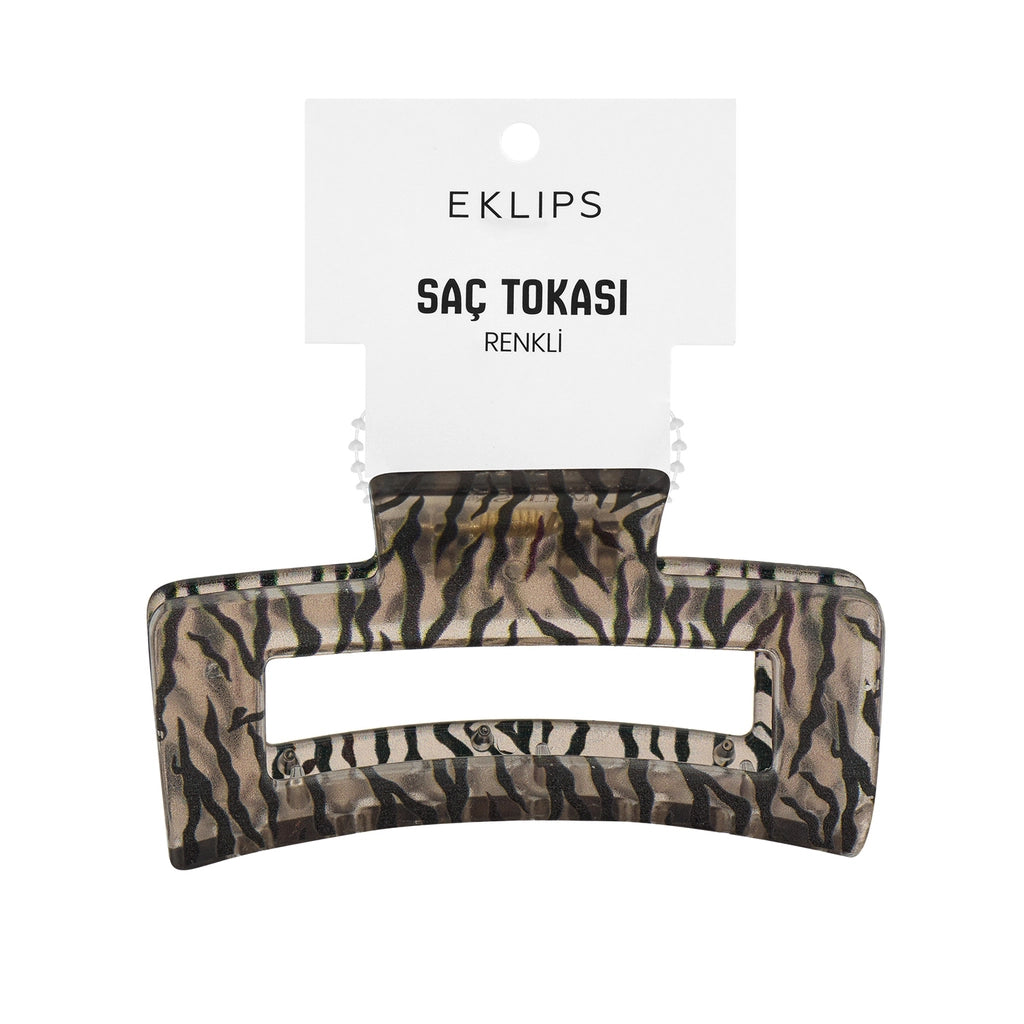 Eklips Zebra Rectangular Latch Buckle Brown