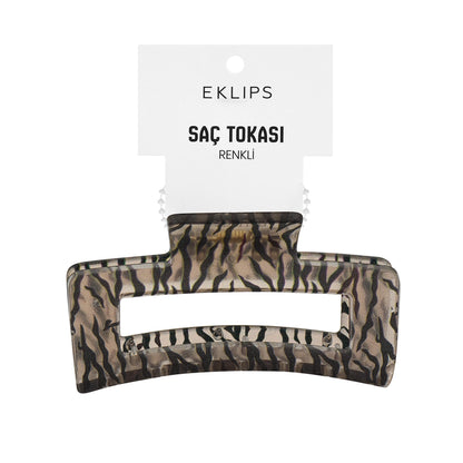 Eklips Zebra Rectangular Latch Buckle Brown