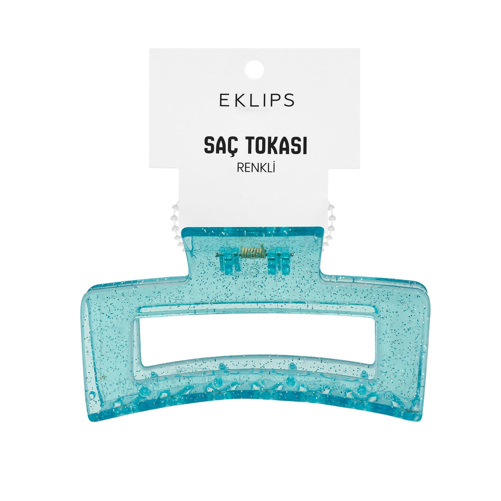 Eklips Rectangular Latch Buckle Silvery Blue