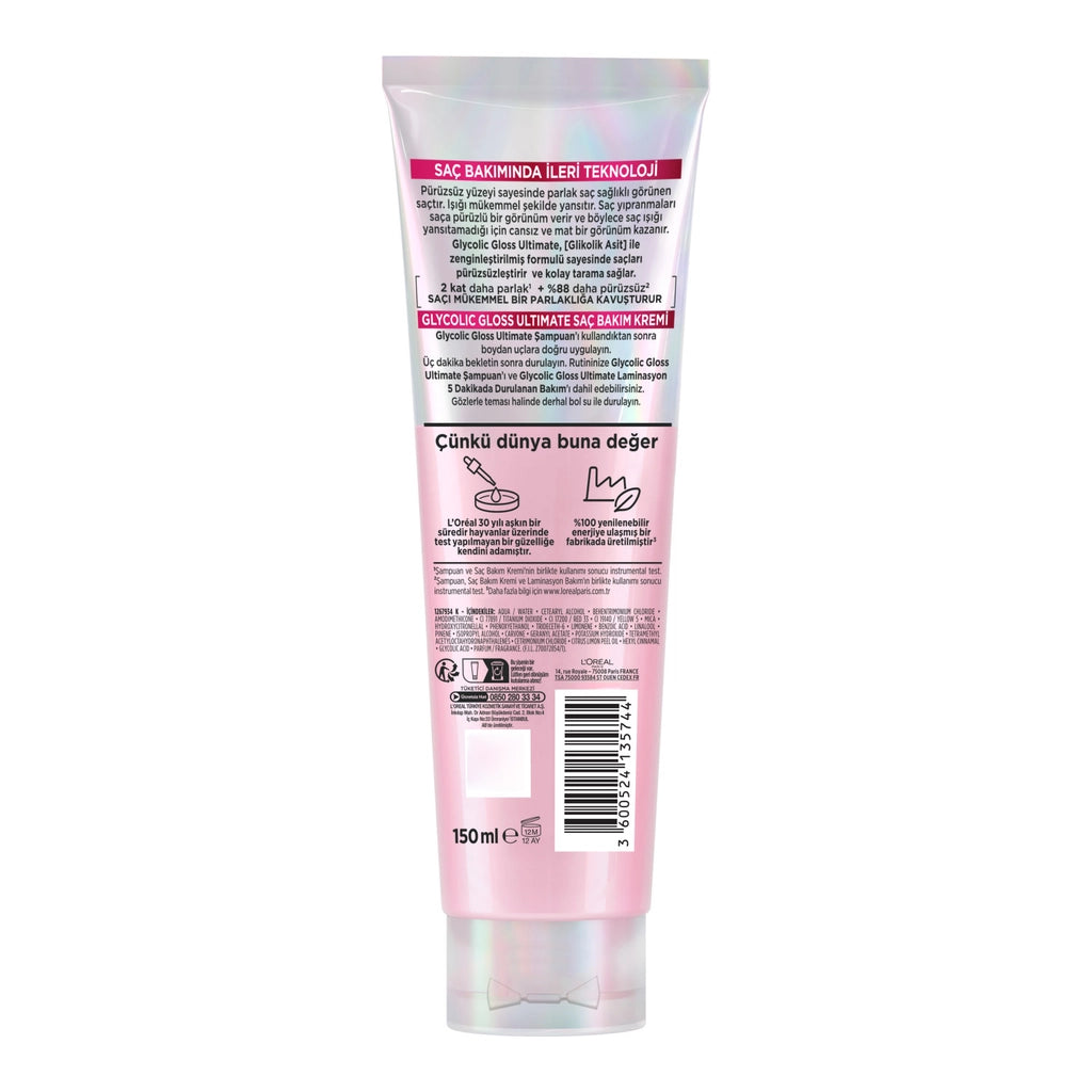 Loreal Paris Elseve Ultimate Glycolic Gloss Smoothing Conditioner for Perfect Shine 150
