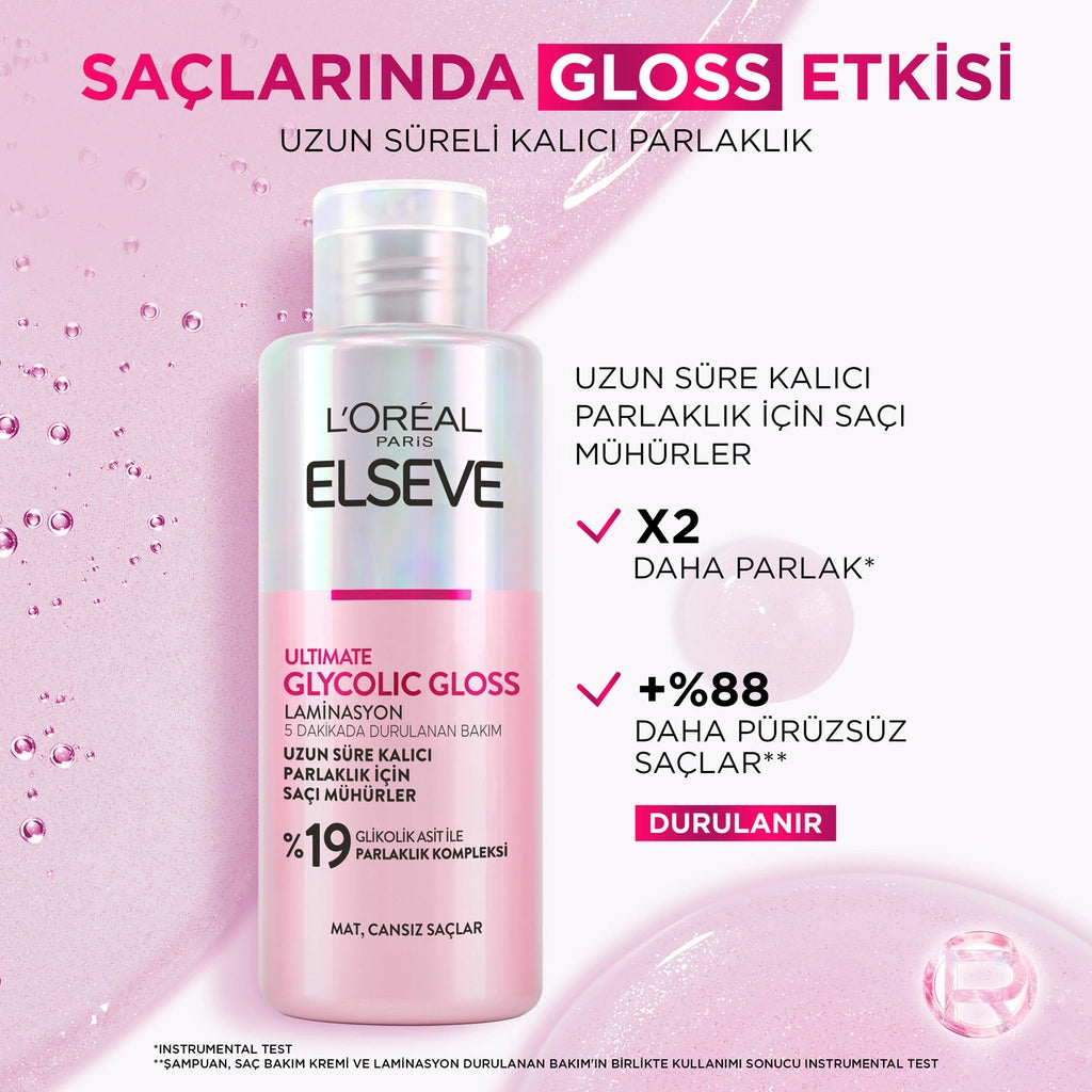 Loreal Paris Elseve Ultimate Glycolic Gloss Lamination Sealing Shine 200 ml