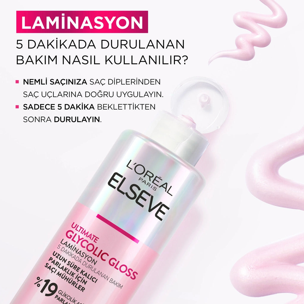 Loreal Paris Elseve Ultimate Glycolic Gloss Lamination Sealing Shine 200 ml