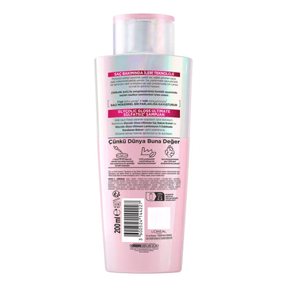 Loreal Paris Elseve Ultimate Glycolic Gloss Conditioning Shampoo for Perfect Shine 200 ml
