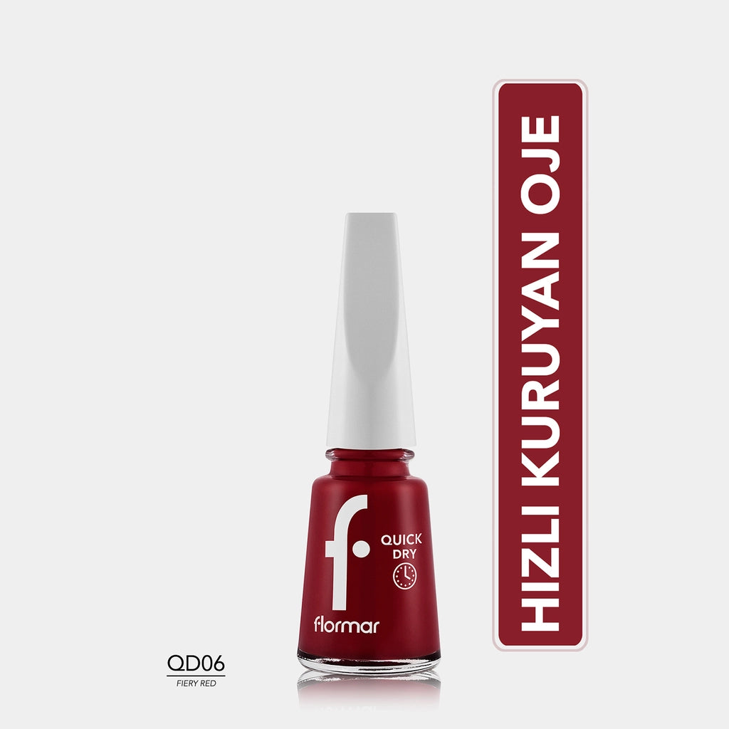 Flormar Quick Dry Fast Drying Intense Pigmented Nail Polish 012 Everyday Trick New