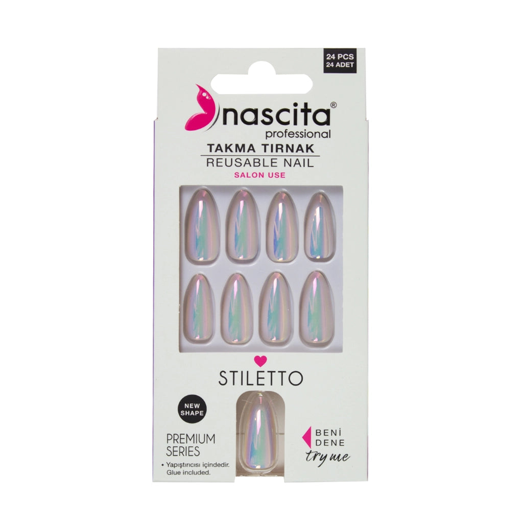 Nascita Fake Nails Hologram S197 24 Pack