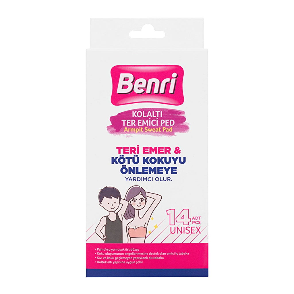 Benri Sweat Absorbing Underarm Pad 14 Pack