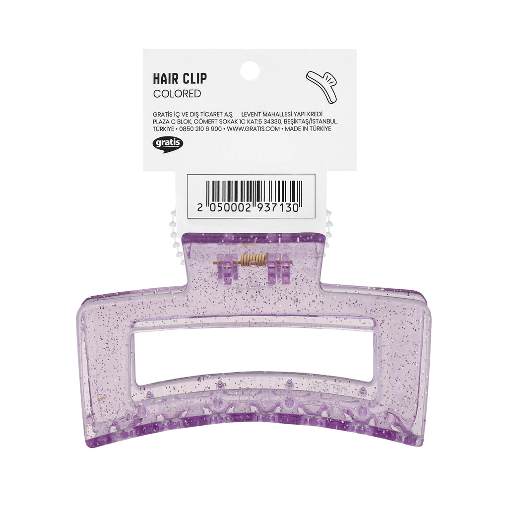 Eklips Rectangular Latch Buckle Glitter Purple