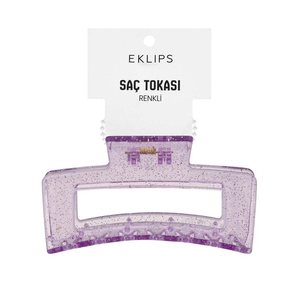 Eklips Rectangular Latch Buckle Glitter Purple