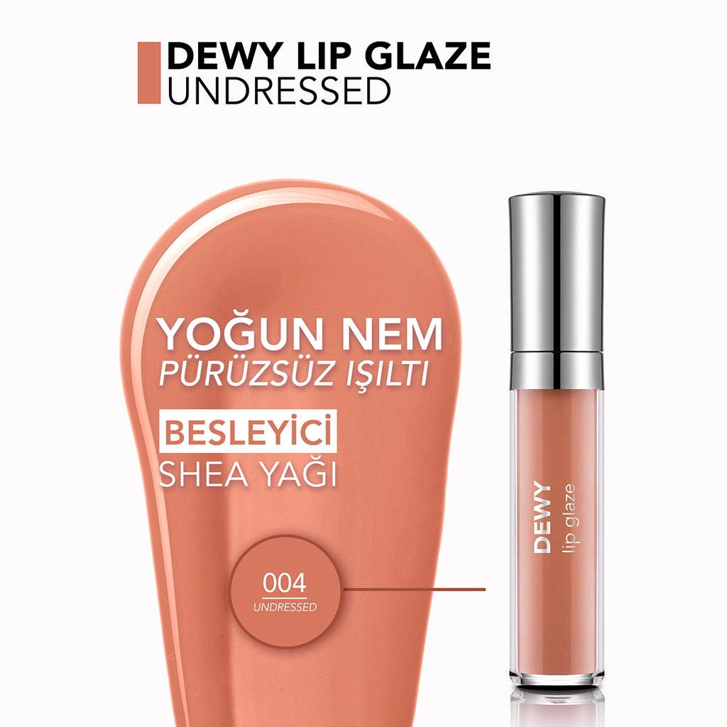 Flormar Dewy Lip Glaze Lip Gloss 004 Undressed