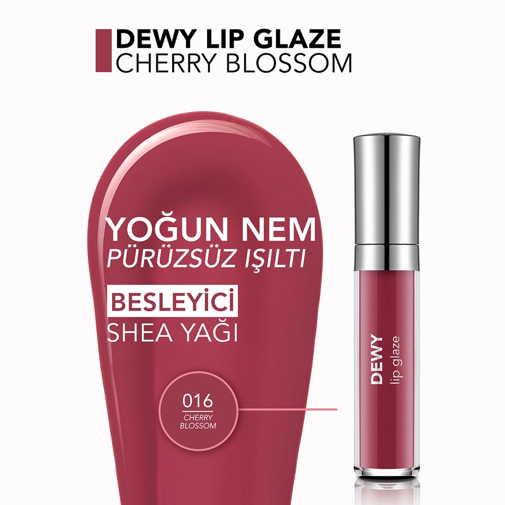 Flormar Dewy Lip Glaze Lip Gloss 016 Chery Blossom