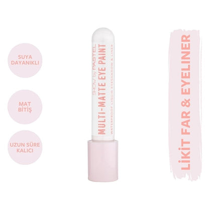 Show by Pastel Multi-Matte Eye Paint Waterproof Eyeshadow &amp; Liner Waterproof Matte Liquid Eyeshadow and Eyeliner 80 Real One