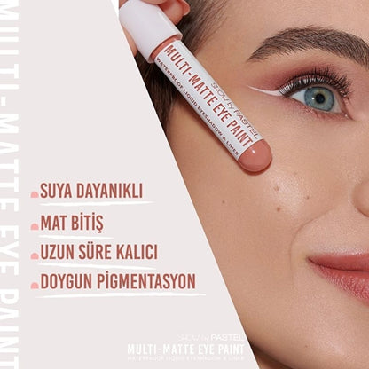 Show by Pastel Multi-Matte Eye Paint Waterproof Eyeshadow &amp; Liner Waterproof Matte Liquid Eyeshadow and Eyeliner 80 Real One