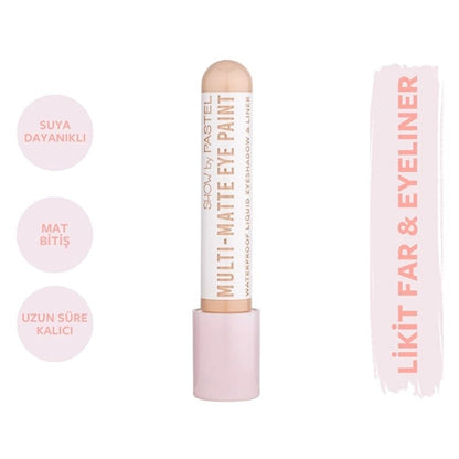 Show by Pastel Multi-Matte Eye Paint Waterproof Eyeshadow &amp; Liner Waterproof Matte Liquid Eyeshadow and Eyeliner 80 Real One