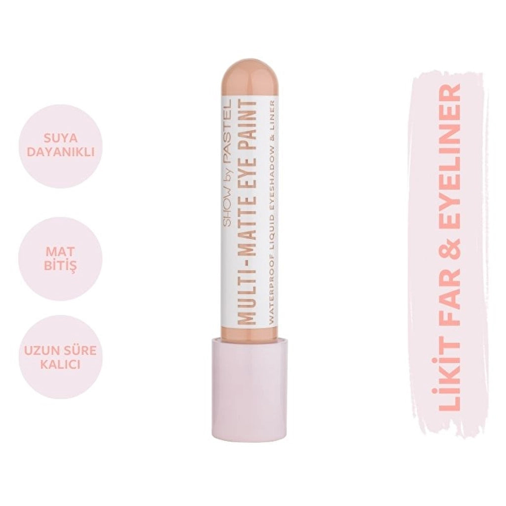 Show by Pastel Multi-Matte Eye Paint Waterproof Eyeshadow &amp; Liner Waterproof Matte Liquid Eyeshadow and Eyeliner 80 Real One