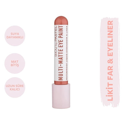 Show by Pastel Multi-Matte Eye Paint Waterproof Eyeshadow &amp; Liner Waterproof Matte Liquid Eyeshadow and Eyeliner 80 Real One