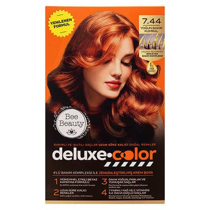 Bee Beauty Deluxe Color Kit Hair Dye 7.1 Ashy Auburn