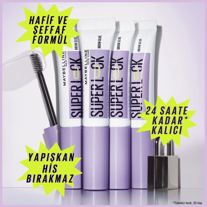 Maybelline New York Super Lock Brow Glue Eyebrow Fixing Mascara Clear