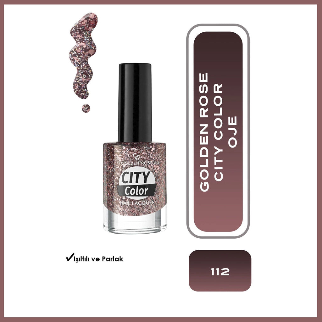 Golden Rose City Color Nail Lacquer Nail Polish 112