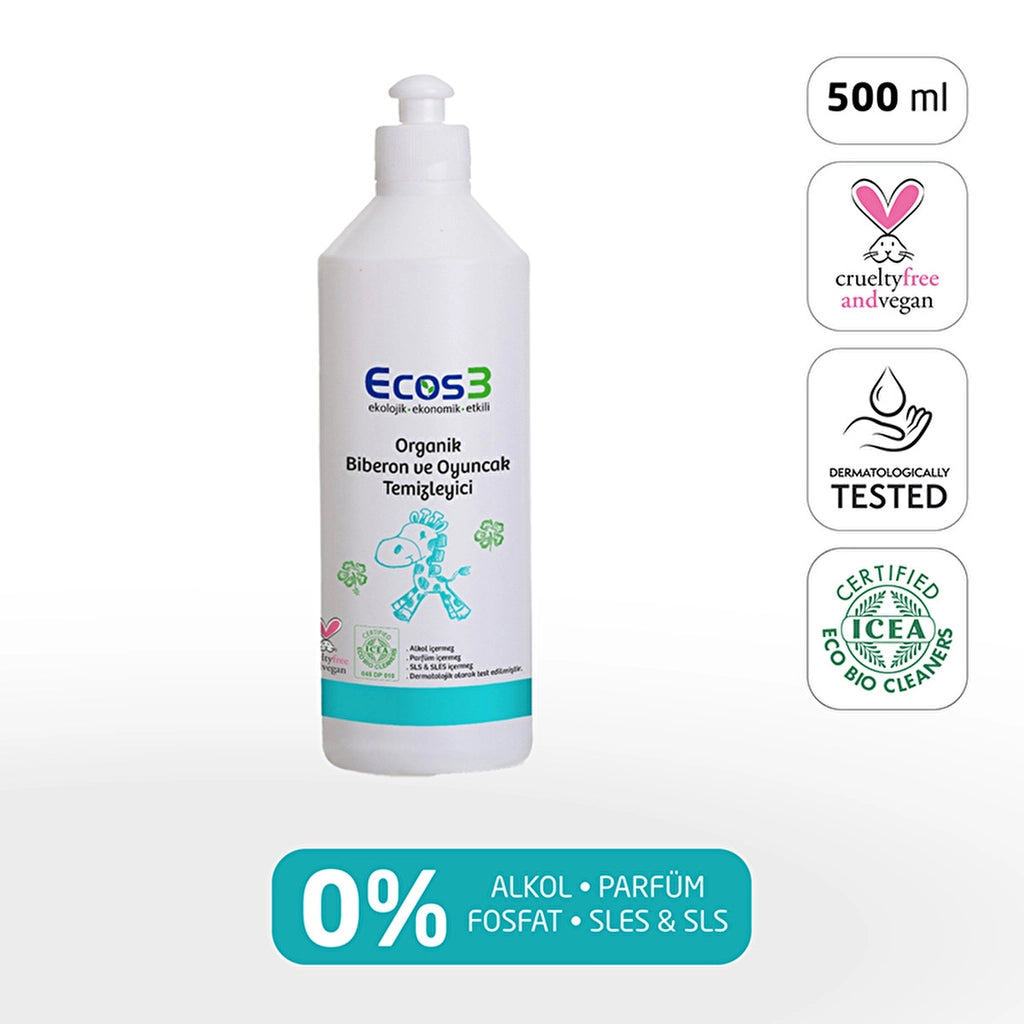 Ecos3 Organic Baby Bottle and Toy Cleaner 500 ml