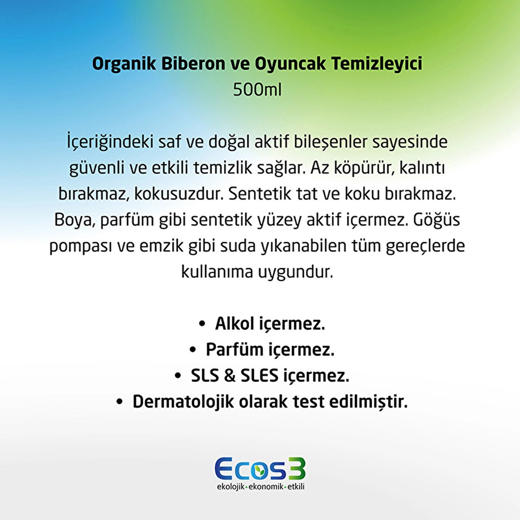 Ecos3 Organic Baby Bottle and Toy Cleaner 500 ml