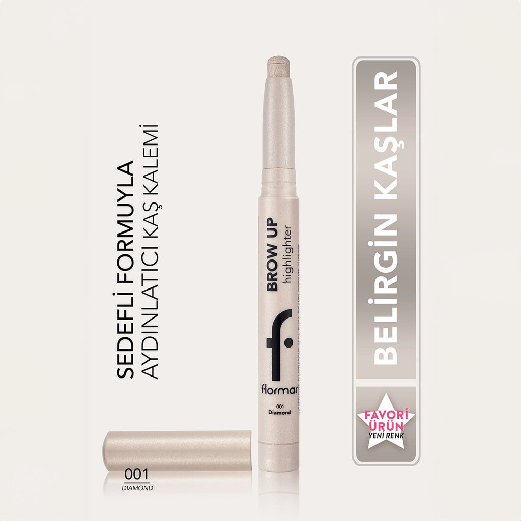 Flormar Brow Up Soft Textured &amp; Intense Shimmer Lift Under-Brow Lightening Pencil 001 Diamond