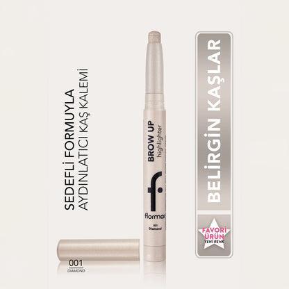 Flormar Brow Up Soft Textured &amp; Intense Shimmer Lift Under-Brow Lightening Pencil 001 Diamond