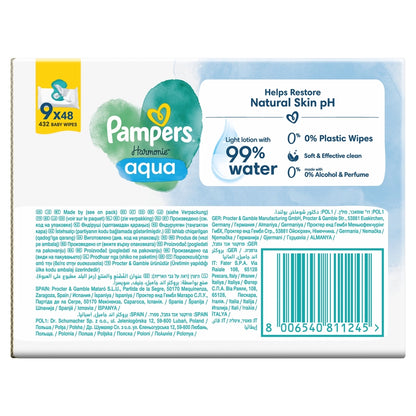 Prima Pampers Premium Baby Wet Towel 9 x 48 Pieces