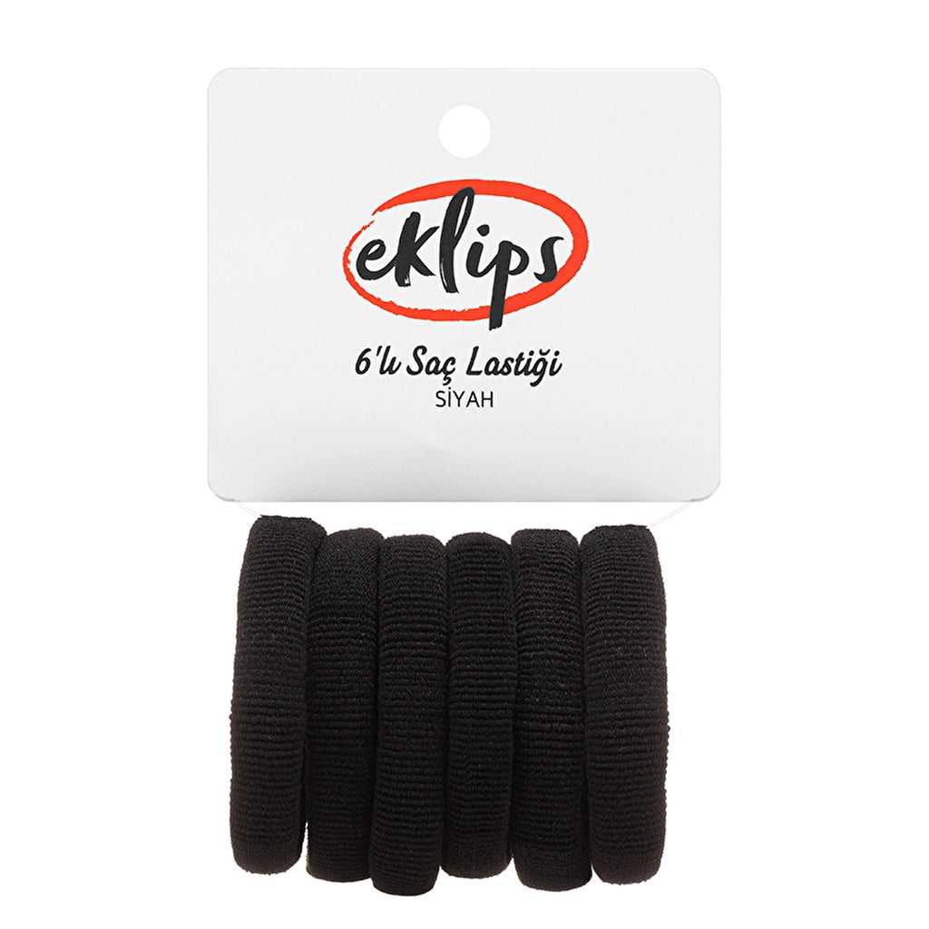 Eklips 6-Piece Hair Elastic Black
