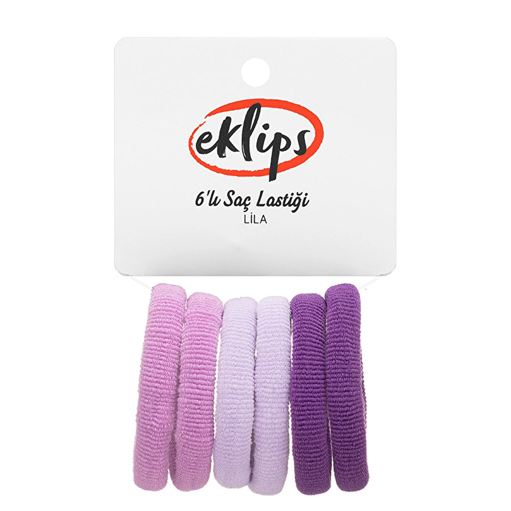 Eklips 6-Piece Hair Elastic Lilac