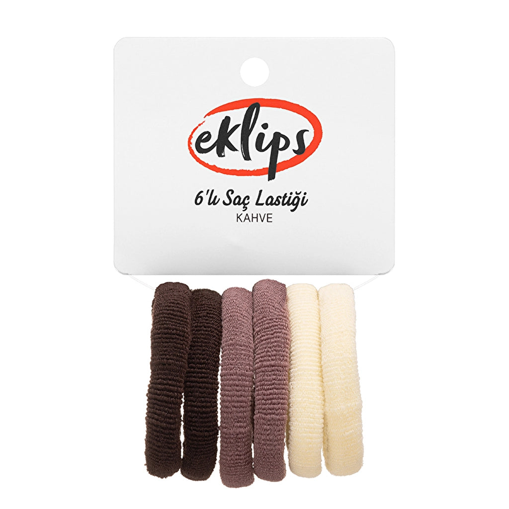 Eklips 6-Piece Hair Elastic Brown