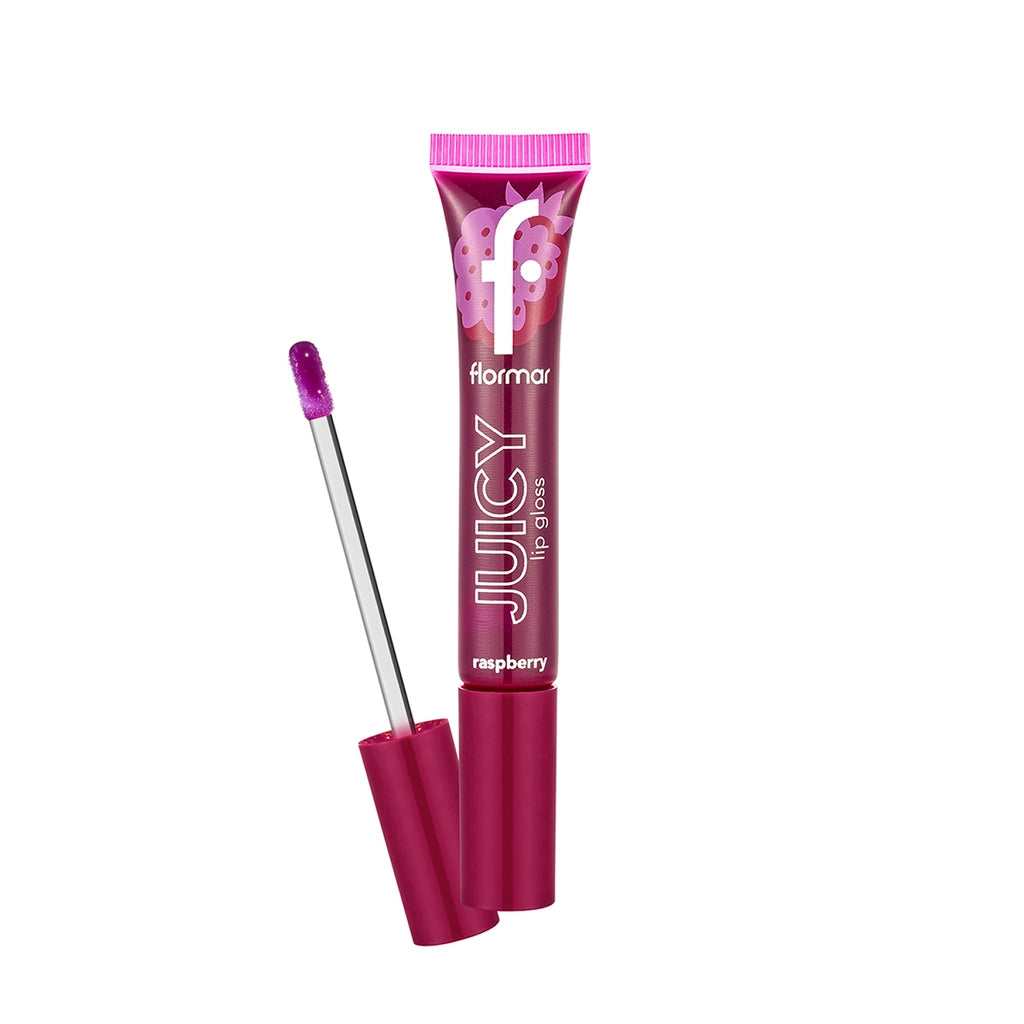 Flormar Juicy Natural Color-Providing Fruit Flavored Moisturizing Lip Gloss 001 Raspberry