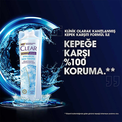 Clear Women Effective Hair Care Shampoo Against Dandruff Hyaluron Moisture Therapy 350 ml