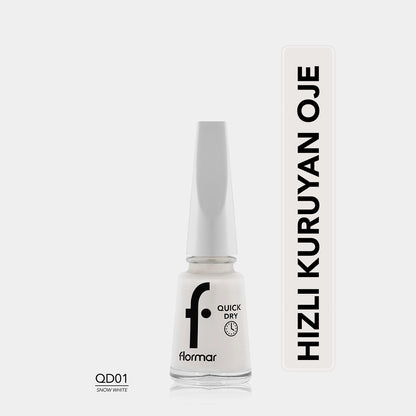 Flormar Quick Dry Intensely Pigmented Nail Polish 002 Soft Pink