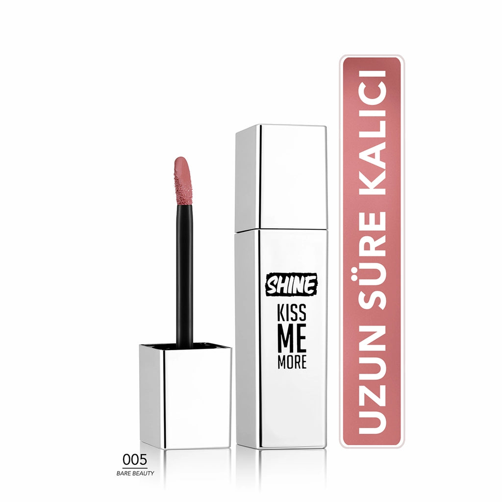 Flormar Shine Kiss Me More Long Lasting &amp; Shiny Finish Liquid Lipstick 008 Long Story