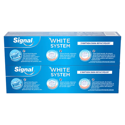 Signal White System Toothpaste Strong Whiteness Strong Tooth Enamel 75 ml x 2