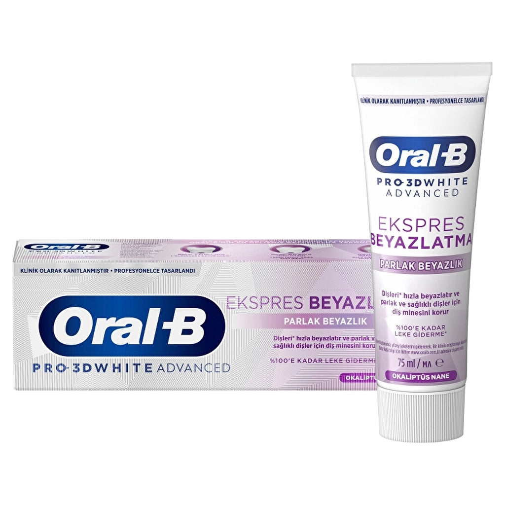 Oral-B Pro 3D White Advanced Express Whiteness Bright White Toothpaste 75 ml