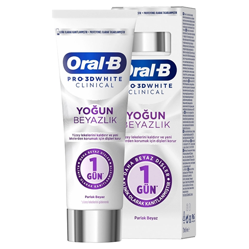 Oral-B Pro 3D White Clinical Intense Whiteness Bright White Toothpaste 75 ml