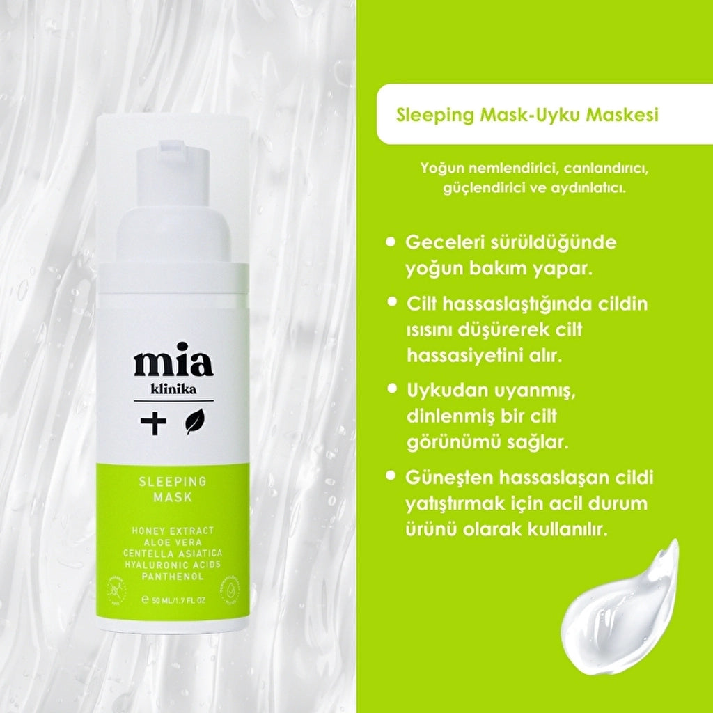 Mia Klinika Panthenol Honey and Cica Anti-Blemish &amp; Anti-Wrinkle Radiance Moisturizing Face Mask