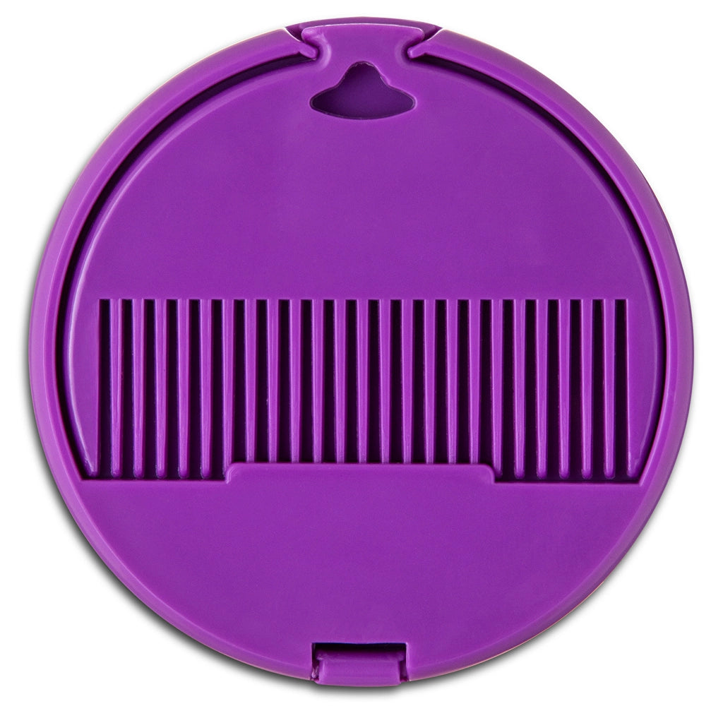 Eklips Purple Foldable Pocket Mirror and Comb