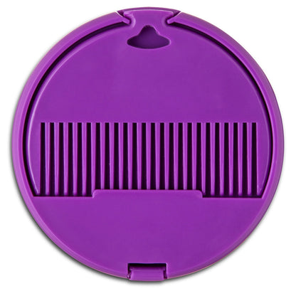 Eklips Purple Foldable Pocket Mirror and Comb