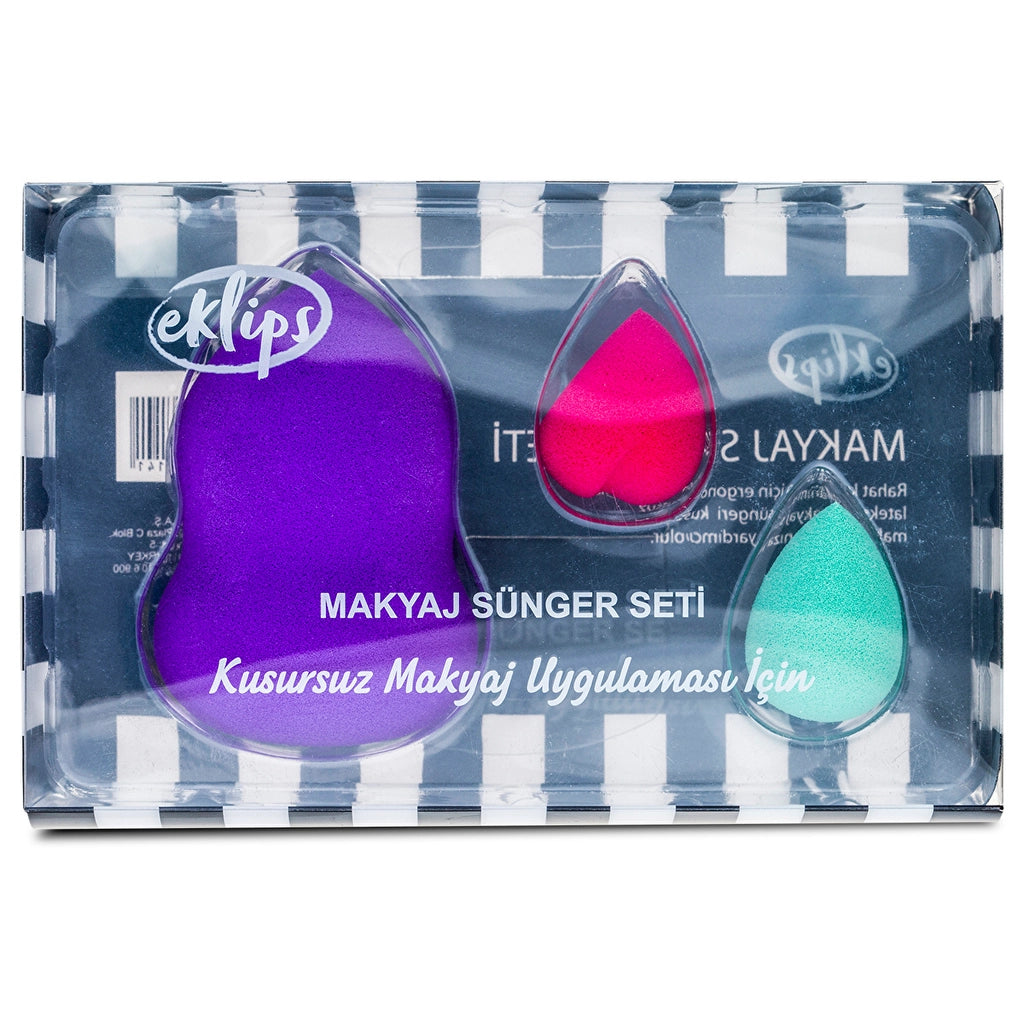 Eklips Professional Makeup Sponge Set x 3