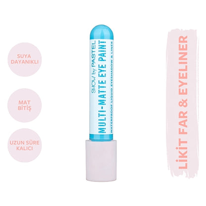 Show by Pastel Multi-Matte Eye Paint Waterproof Eyeshadow &amp; Liner Waterproof Matte Liquid Eyeshadow and Eyeliner 80 Real One