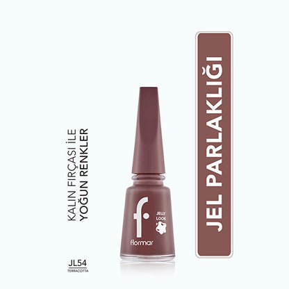 Flormar Jelly Look Intensely Pigmented and Gel Look Nail Polish JL38 Sangria