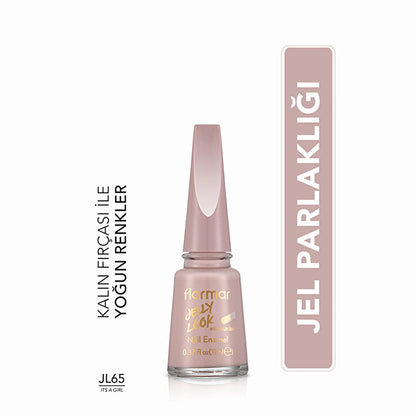Flormar Jelly Look Intensely Pigmented and Gel Look Nail Polish JL38 Sangria