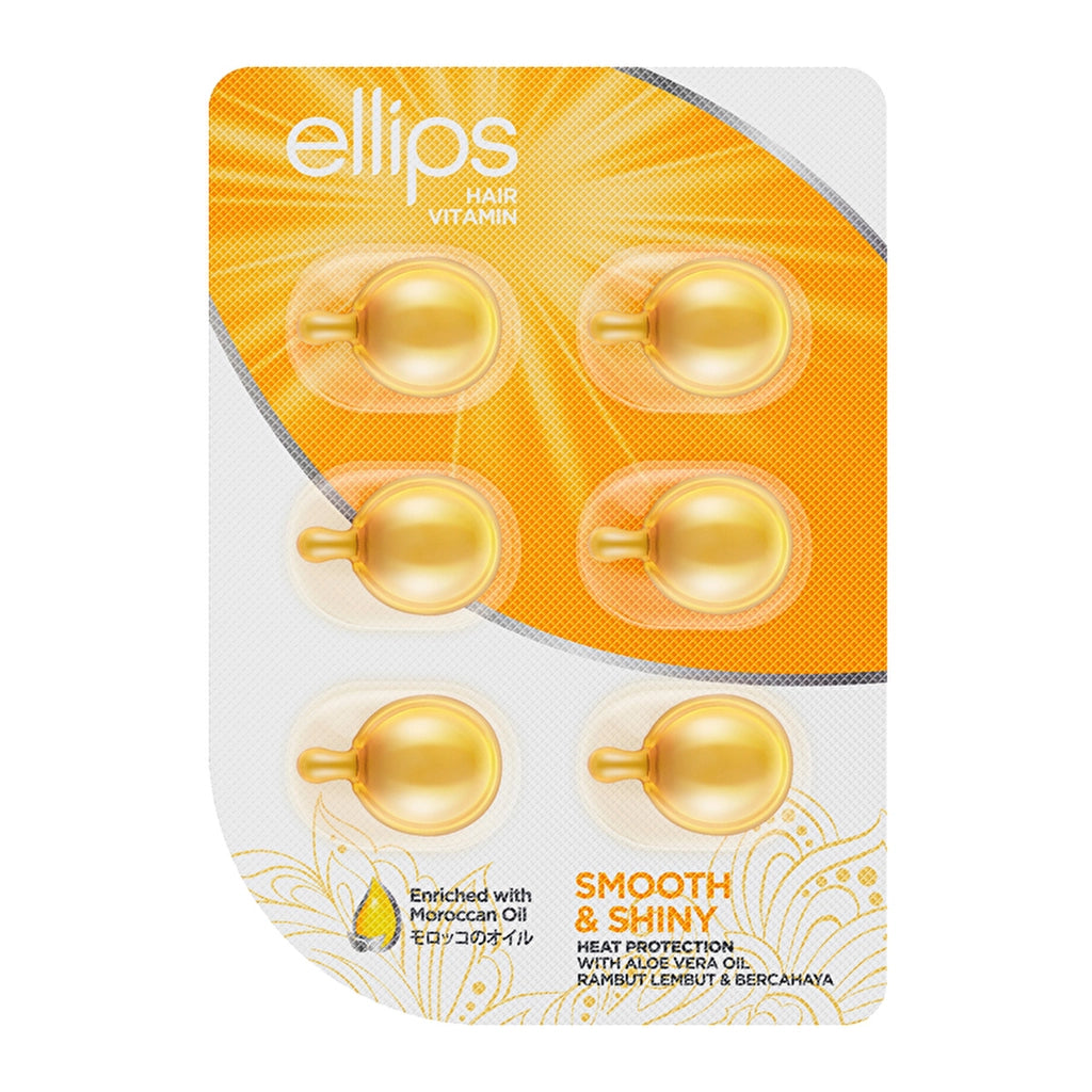 Ellips Smooth &amp; Shiny Softness and Shine Hair Vitamin 6 Pack Blister