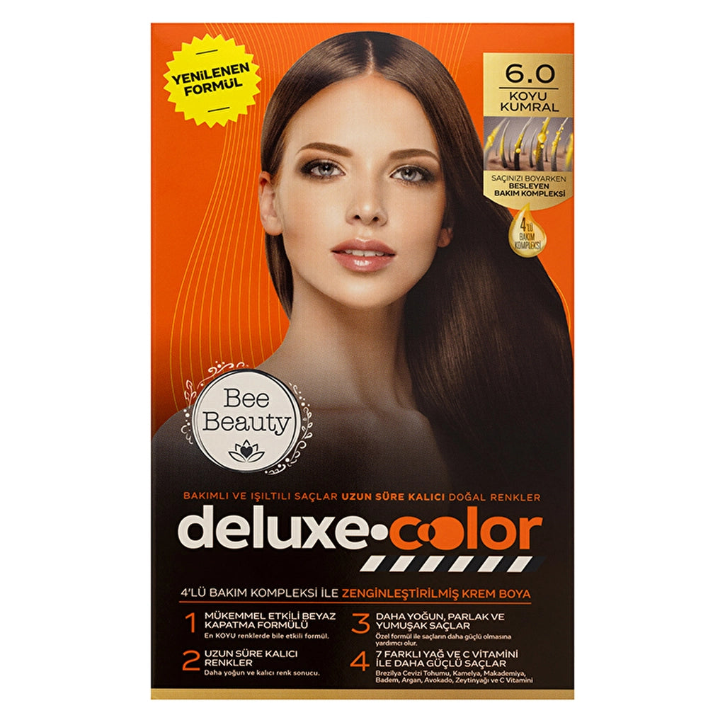 Bee Beauty Deluxe Color Kit Hair Dye 6.34 Copper Brown